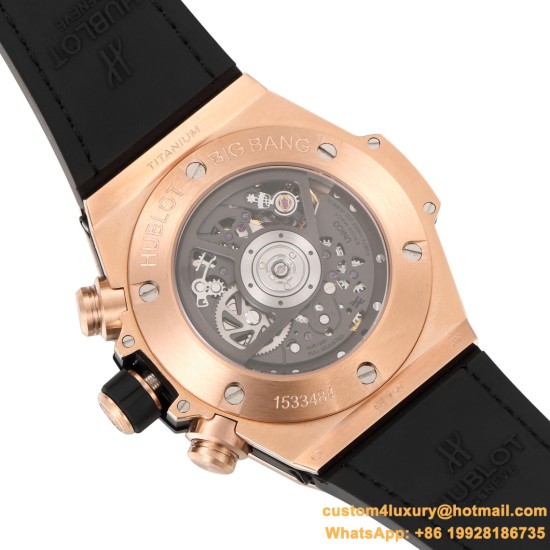 Big Bang Unico 44mm Rainbow Gems Bezel Titanium/SS/Diams Rubber BBF A1280