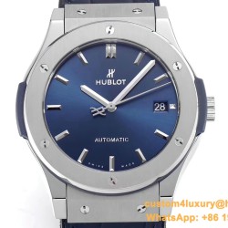Hublot - Classic Fusion Bang 45mm TI/LE/RU Blue WWF A2892 Mod