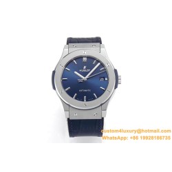 Hublot - Classic Fusion Bang 45mm TI/LE/RU Blue WWF A2892 Mod