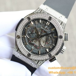 Hublot - Classic Fusion 43mm Diamonds SS/RU Skeleton TAF HUB1143