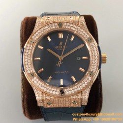 Hublot - Classic Fusion Bang 45mm Diamonds RG/LE Blue MY9015 Mod