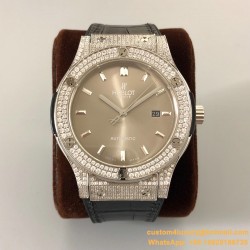 Hublot - Classic Fusion Bang 45mm Diamonds SS/LE Silver MY9015 Mod