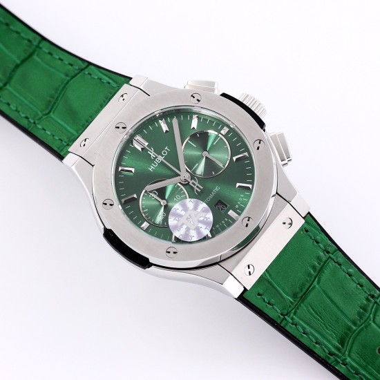 Hublot - Fusion Bang 43mm Chrono SS/LE Green  TAF A7750 Secs @ 3