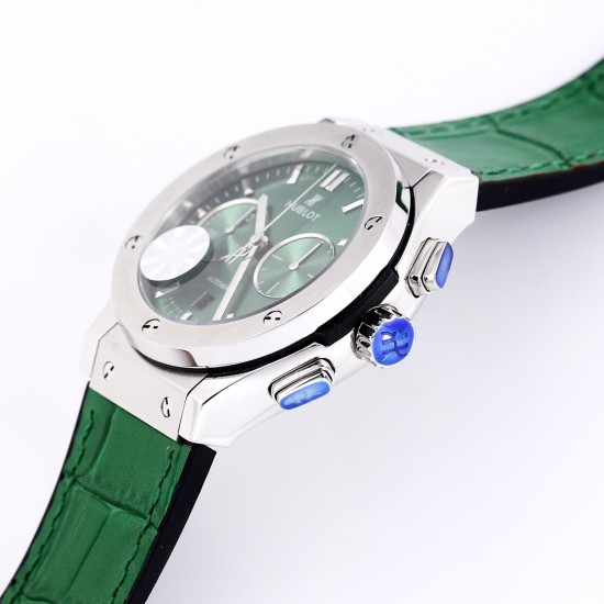 Hublot - Fusion Bang 43mm Chrono SS/LE Green  TAF A7750 Secs @ 3