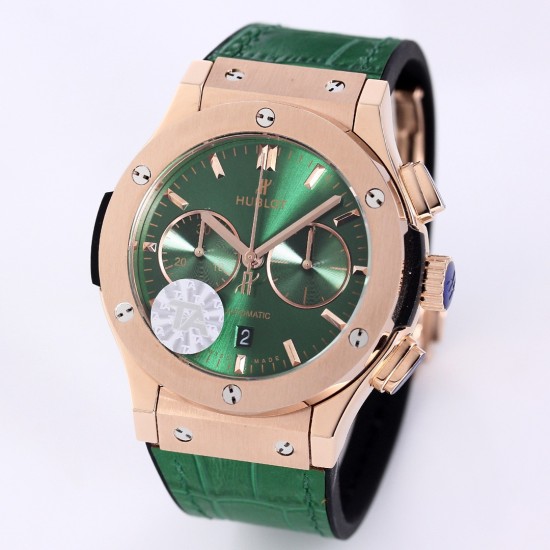 Hublot - Fusion Bang 43mm Chrono RG/LE Green TAF A7750 Secs @ 3