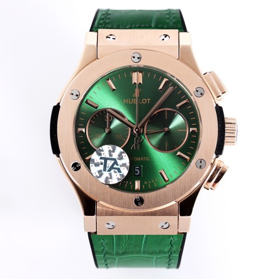 Hublot - Fusion Bang 43mm Chrono RG/LE Green TAF A7750 Secs @ 3