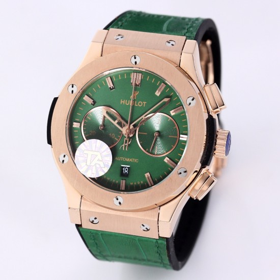 Hublot - Fusion Bang 43mm Chrono RG/LE Green TAF A7750 Secs @ 3