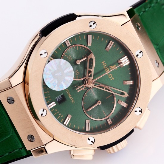 Hublot - Fusion Bang 43mm Chrono RG/LE Green TAF A7750 Secs @ 3