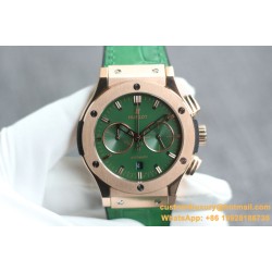 Hublot - Classic Fusion Bang 43mm Chrono RG/LE Green TAF A7750 Secs @ 3