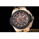 Hublot-King Power 703.OM.1138.NR.FMI11 48mm RG/Car/RU Black Dial V6F HUB4100