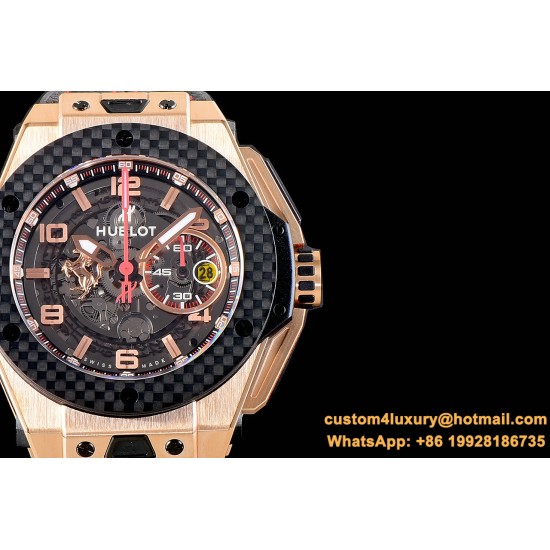 Hublot-King Power 703.OM.1138.NR.FMI11 48mm RG/Car/RU Black Dial V6F HUB4100