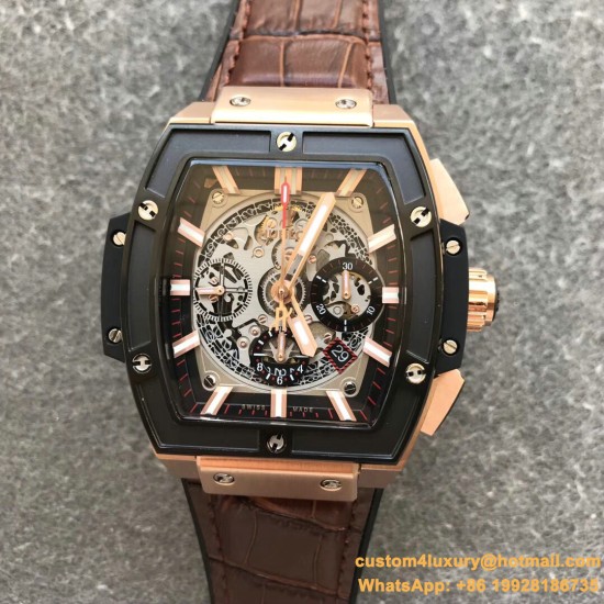 Spirit of Big Bang Chrono 45mm TI/LE Skeleton Dial BBF A7750 Mod