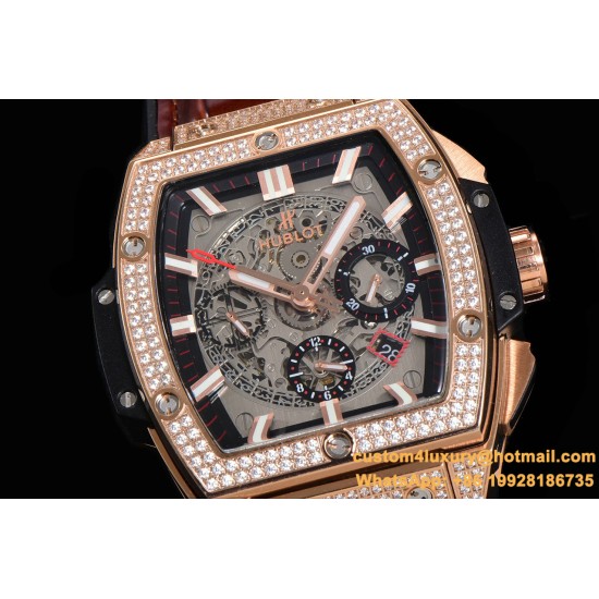 Spirit Of Big Bang 45mm Dia RG/RU Skeleton Dial BLSF HUB4700