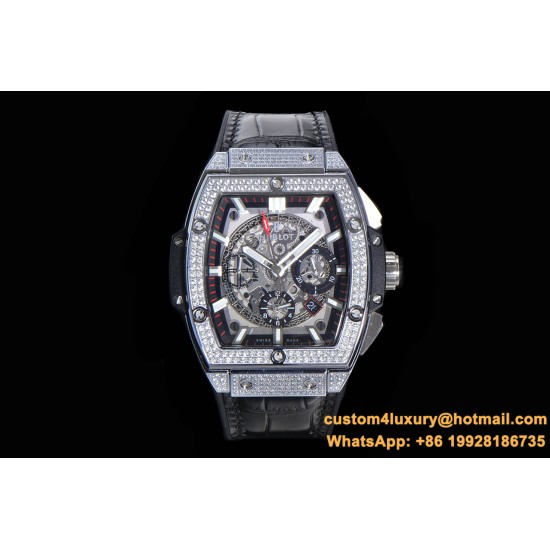 Spirit Of Big Bang 45mm Dia SS/RU Skeleton Dial BLSF HUB4700