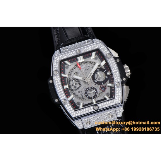 Spirit Of Big Bang 45mm Dia SS/RU Skeleton Dial BLSF HUB4700