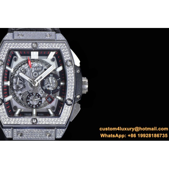Spirit Of Big Bang 45mm Dia SS/RU Skeleton Dial BLSF HUB4700