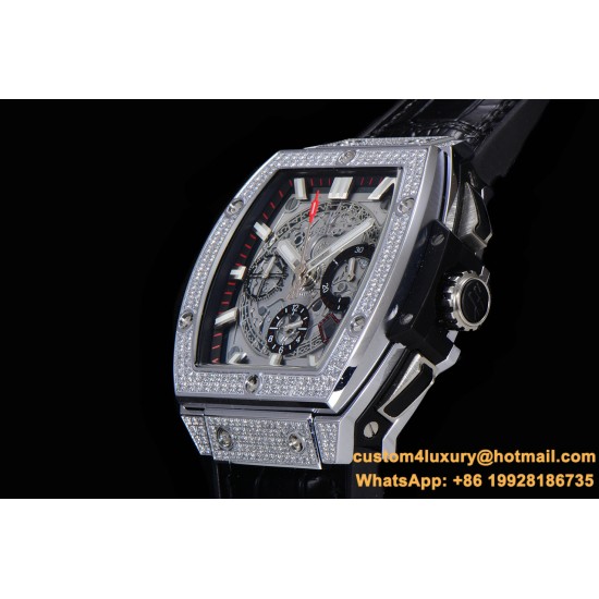 Spirit Of Big Bang 45mm Dia SS/RU Skeleton Dial BLSF HUB4700