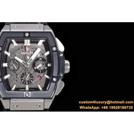 Spirit of Big Bang Chrono 45mm TI/LE Skeleton Dial BBF A7750 Mod