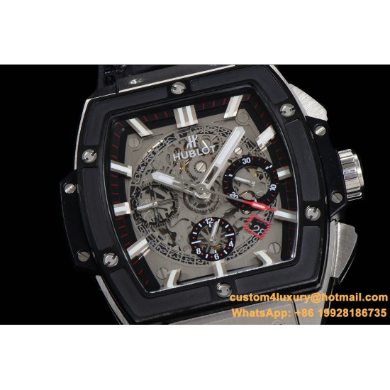 Spirit of Big Bang Chrono 45mm TI/LE Skeleton Dial BBF A7750 Mod