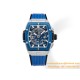 Spirit of Big Bang Chrono 42mm TI/RU Blue Skeleton Dial MSF A7750 Mod