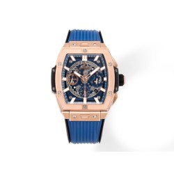 Spirit of Big Bang Chrono 42mm TI/RU Blue Skeleton Dial MSF A7750 Mod