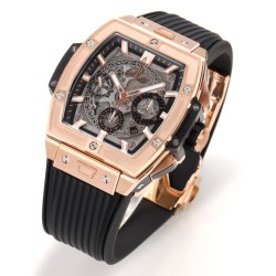 Spirit of Big Bang Chrono 42mm TI/RU Black Skeleton Dial MSF A7750 Mod