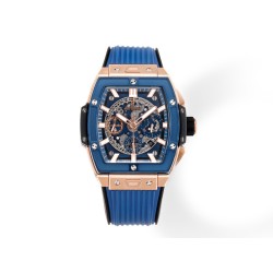 Spirit of Big Bang Chrono 42mm TI/RU Blue Skeleton Dial MSF A7750 Mod