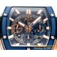 Spirit of Big Bang Chrono 42mm TI/RU Blue Skeleton Dial MSF A7750 Mod