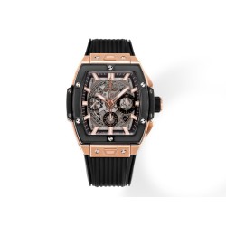 Spirit of Big Bang Chrono 42mm TI/RU Black Skeleton Dial MSF A7750 Mod