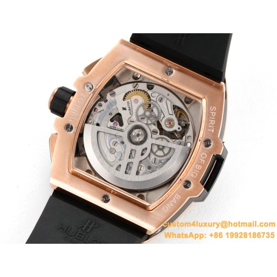 Spirit of Big Bang Chrono 42mm TI/RU Black Skeleton Dial MSF A7750 Mod
