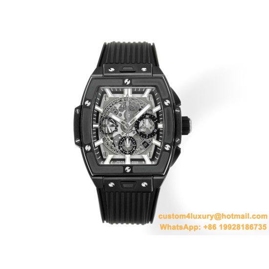 Spirit of Big Bang Chrono 42mm TI/RU Black Skeleton Dial MSF A7750 Mod