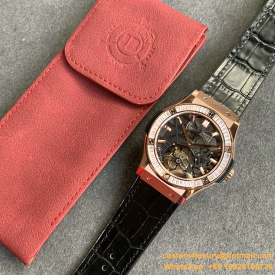 Hublot - Classic Fusion Skeleton Tourbillon 45mm DIAM RG/LE/RU JBF