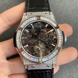 Hublot - Classic Fusion Skeleton Tourbillon 45mm DIAM SS-DIAM/LE/RU JBF