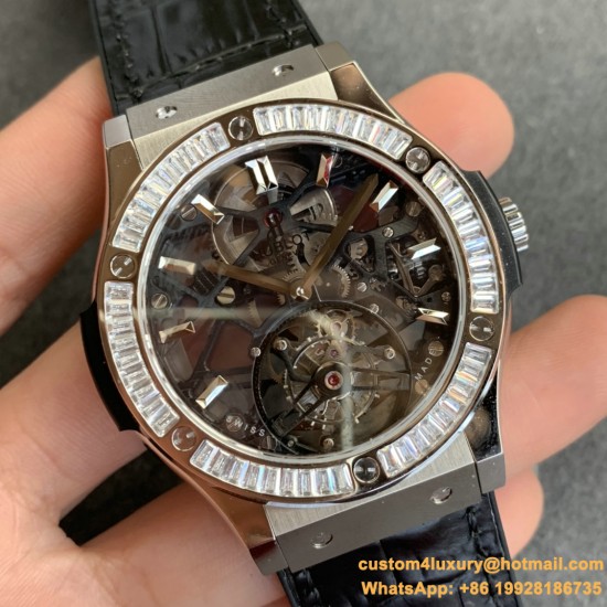 Hublot - Classic Fusion Skeleton Tourbillon 45mm DIAM SS/LE/RU JBF