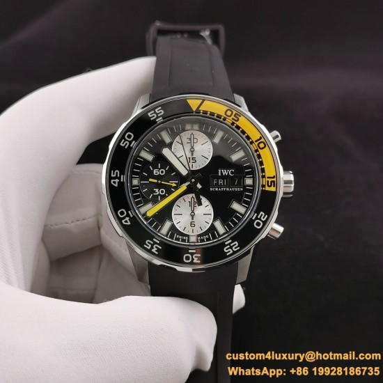 IWC - Aquatimer Chronograph IW376711 44mm Black SS/RU BLSF A7750