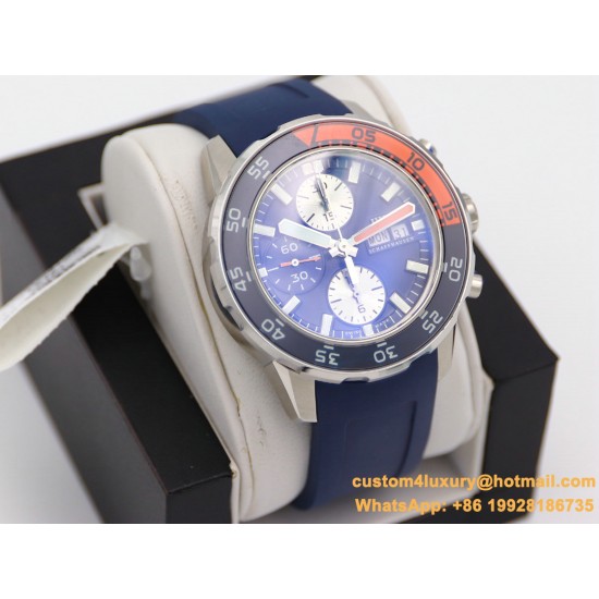 IWC - Aquatimer Chronograph IW376711 Blue/Orange Bezel Blue Dial SS/RU IWSF A7750