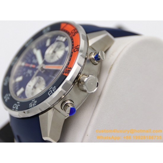IWC - Aquatimer Chronograph IW376711 Blue/Orange Bezel Blue Dial SS/RU IWSF A7750