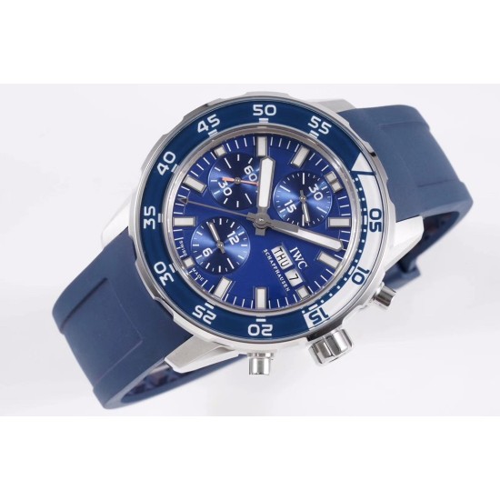 IWC - Aquatimer Chronograph IW376711 Blue/White Bezel Blue Dial SS/RU IWSF A7750