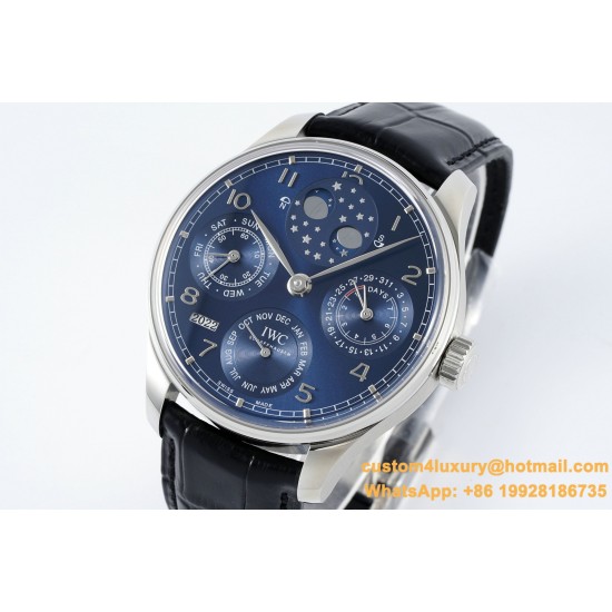 IWC-Portugieser Perpetual Calendar 5034 42mm SS/LE Blue/Num APSF A52010