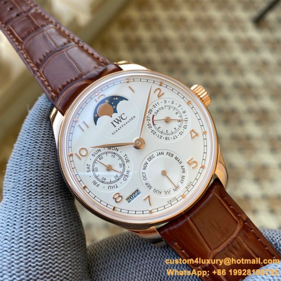 IWC-Portugieser Perpetual Calendar 5033 42mm RG/LE White Dial APSF A52010