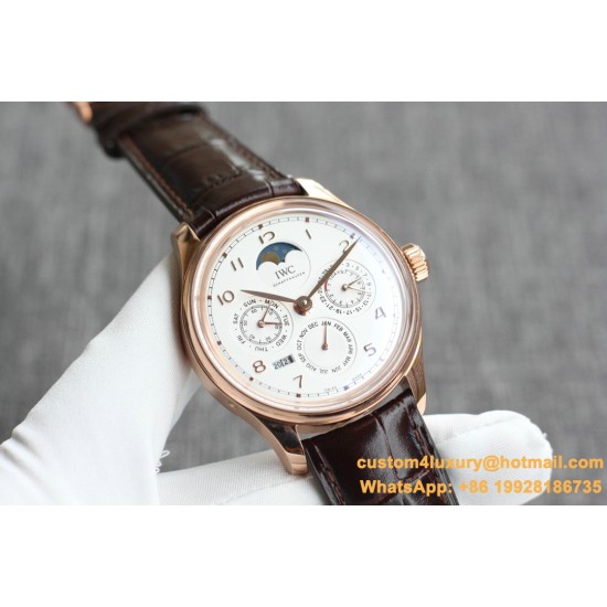 IWC-Portugieser Perpetual Calendar 5033 42mm RG/LE White/Num V9F A52610