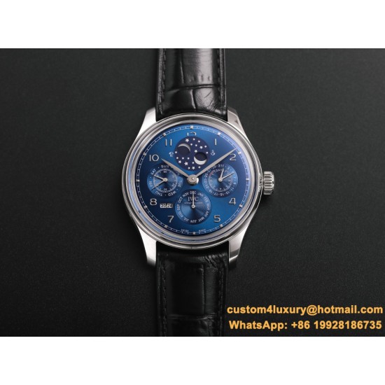 IWC-Portugieser Perpetual Calendar 5033 42mm SS/LE Blue/Num V9F A52610