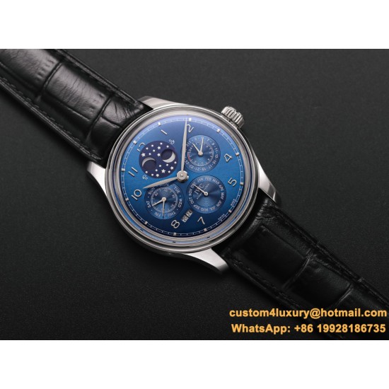 IWC-Portugieser Perpetual Calendar 5033 42mm SS/LE Blue/Num V9F A52610