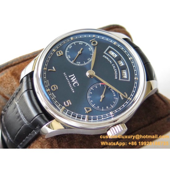 IWC - Portugieser Annual Cal IW503502 44mm SS/LE Blue ZF A52850