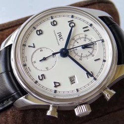 IWC - Portugieser Chronograph Classic 42mm SS/LE White ZF A7750