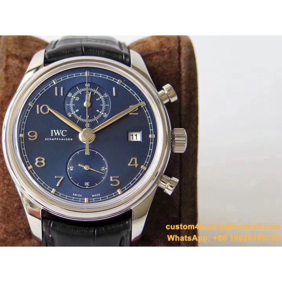 IWC - Portugieser Chronograph Classic 42mm SS/LE Blue ZF A7750