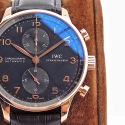 IWC - Portuguese Chrono 40mm RG/LE Black/Num ZF V2 A7750