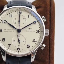 IWC - Portugieser Chronograph Classic 42mm SS/LE White ZF A7750