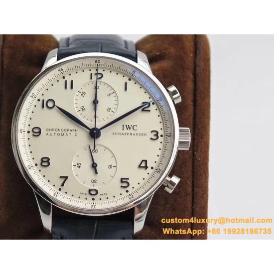 IWC - Portugieser Chronograph Classic 42mm SS/LE White ZF A7750