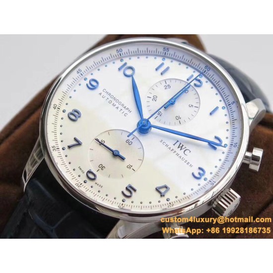 IWC - Portugieser Chronograph Classic 42mm SS/LE White ZF A7750
